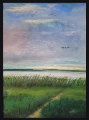 "Kleiner Weg zum Bodden", 2019, 83x60