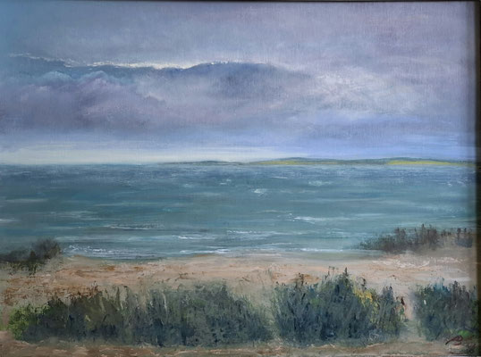 BODDEN MIT GROSSER WOLKE / 2016/25 / 46 x 69 / OEL