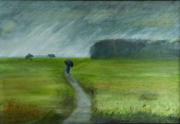 "Regenspaziergang", 2016, 45x65