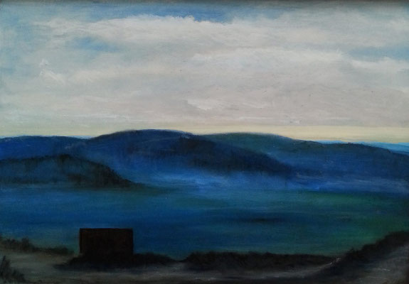 "Blaue Berge", 2016, 85x1113