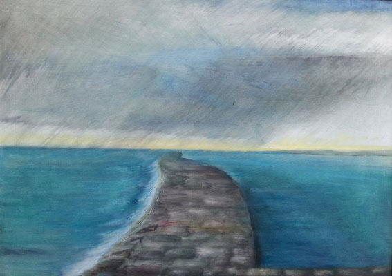 "Straße ins Meer", 2008/2015, 53x73