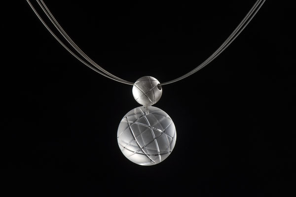 Produktnummer 6358 - 925/- Silber, gravierter Bergkristall