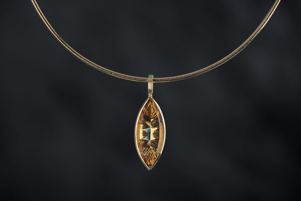 Produktnummer 7046  -  Citrin, 750/- Gelbgold