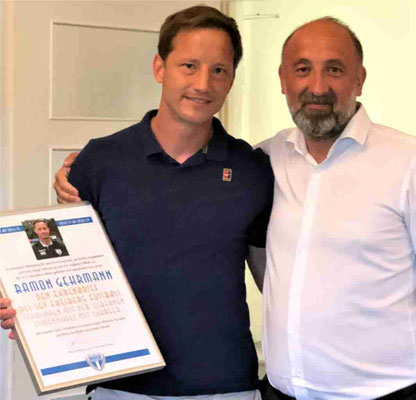 Ehrenbrief des SGV und Silberne Ehrennadel mit Lorbeer für Ramon Gehrmann