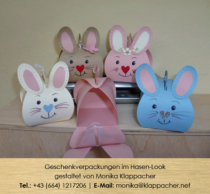 Geschenkverpackungen für Süßigkeiten im Hasen-Look