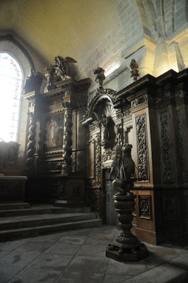 Moutier-d'Ahun : église abbatiale, boiseries en chêne du 17è siècle