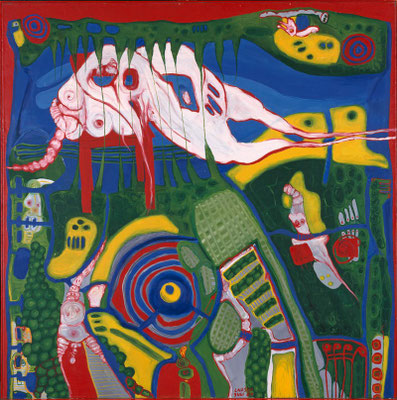 Uwe Lausen, o. T., 1964, Acryl auf Nessel, © VG Bild-Kunst, Bonn 2018