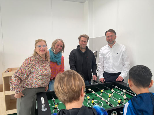 Sportive Einweihung mit Antje Ditz, Daniela Küpper, Stefan Peeters und Andreas Stattrop.