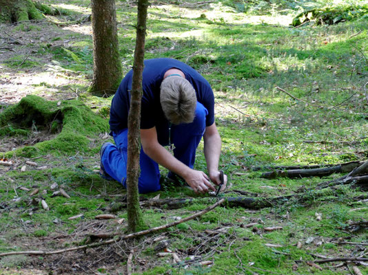 Ein Naturfotograf in seinem Element.