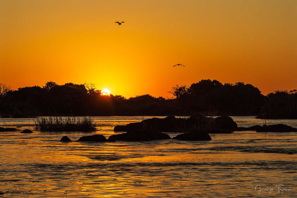 Amanecer en el río Chobe.