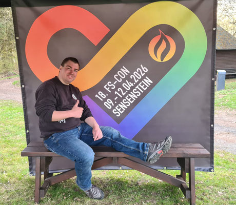Das obligatorische Foto mit dem Con-Banner
