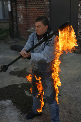 Feuerstunt in Köln