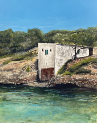 Mallorca, Cala s‘almuneda, 60x80cm, Acrylmischtechnik auf Leinwand, 980 €