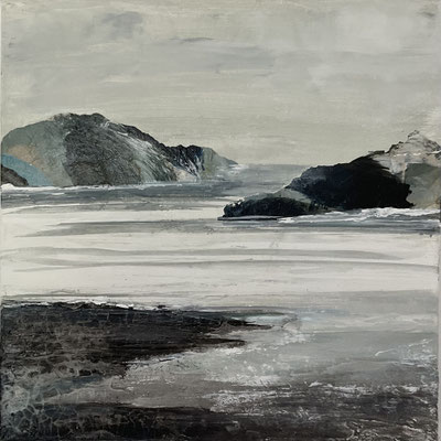 Iced Waters - 30x30cm, Acrylmischtechnik auf Leinwand, 180 €