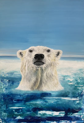 Nordpol - Acrylmischtechnik auf Leinwand, 70x100cm, 600 €