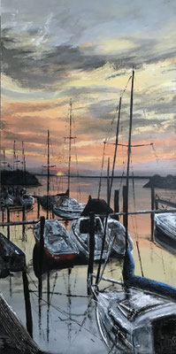 Ostenmeer - 60x120cm, Acrylmischtechnik auf Holz, 680 €