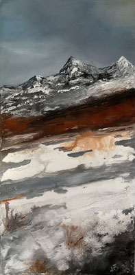 Some Highlands - 30x60cm, Acrylmischtechnik auf Leinwand, 360 €