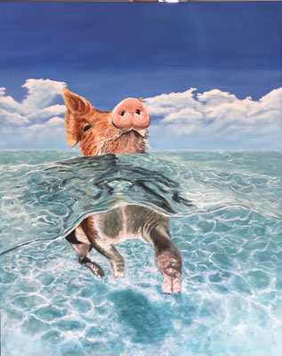 Bahamas - Acrylmischtechnik auf Leinwand - verkauft