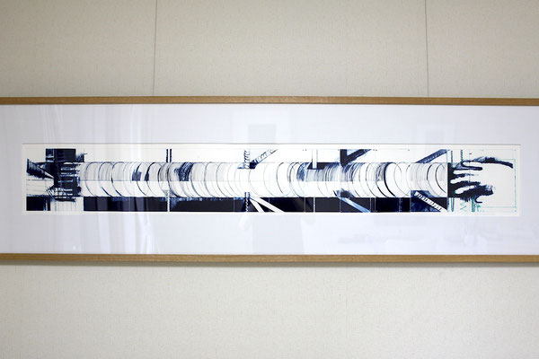 若林奮　「鮭の振動尺 1-b」　銅版画　１９７８年