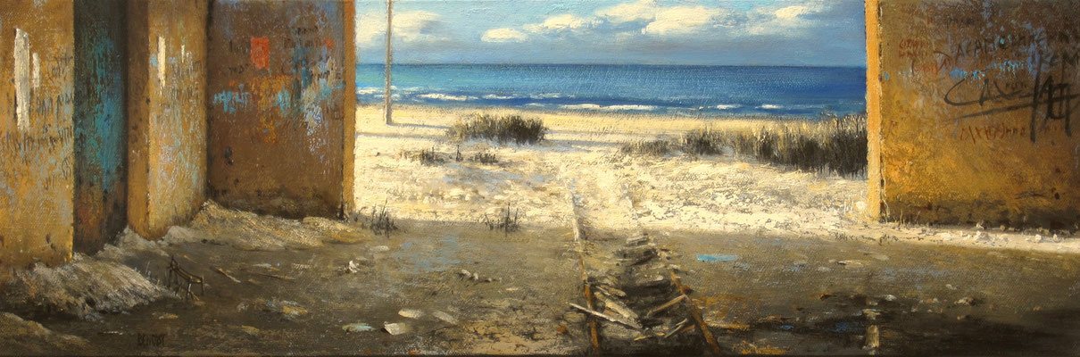 MA PLAGE - 2021 - Huile sur toile 