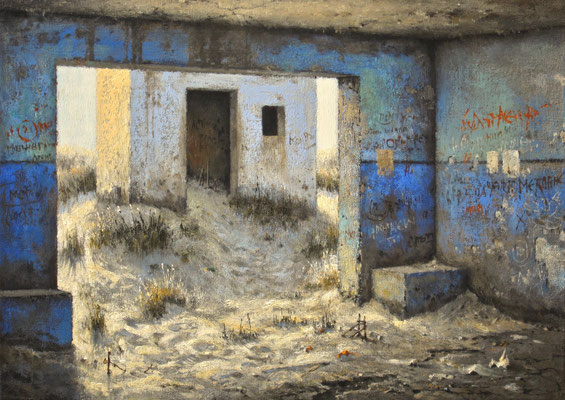 L'ABRI D'EN FACE - 2021 - Huile sur toile 