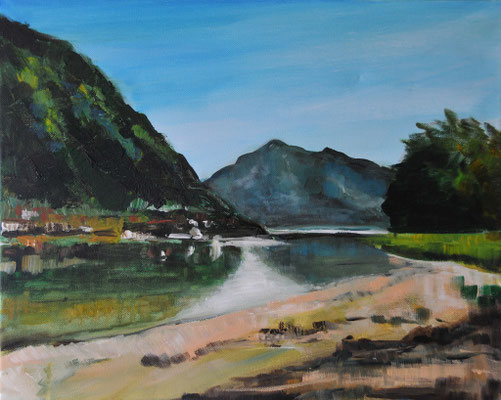 Walchensee, Acryl auf Leinwand, 40 x 50 cm, 2015, verkauft