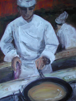 Köche, Acrylmalerei, 80 x 60 cm, 2009