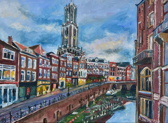 Utrecht, Öl auf 3D-Leinwand, 30 x 40 cm, 2025