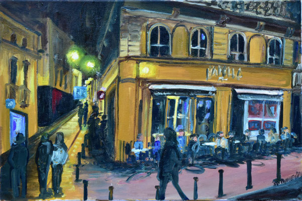 Bordeaux, Ol auf Leinwand, 40 x 60 cm, 2023