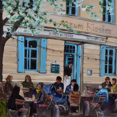 Zum Kloster, Acryl auf 3D-Leinwand, 50 x 50 cm, 2025