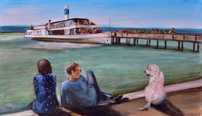 Ammersee, Acryl auf Leinwand, 70 x 120 cm, 2018
