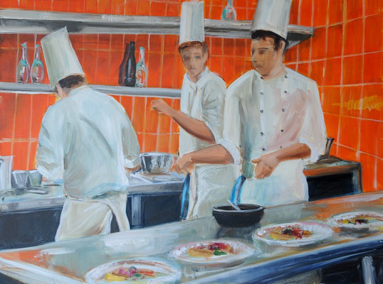 Köche, Acrylmalerei, 60 x 80 cm, 2009