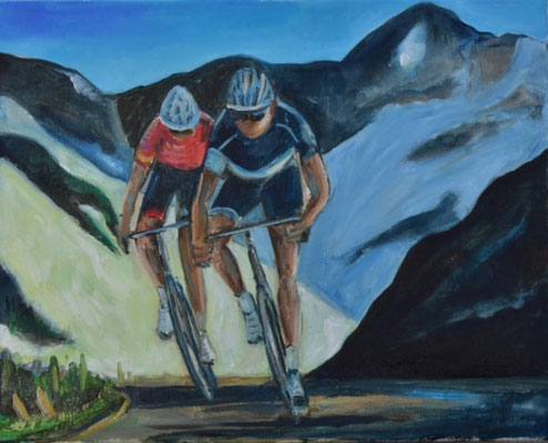 Bergetappe, Öl auf Leinwand, 40 x 50 cm, 2022, verkauft