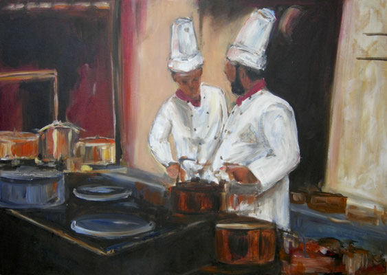 Küche, Acrylmalerei, 50 x 70 cm, 2009