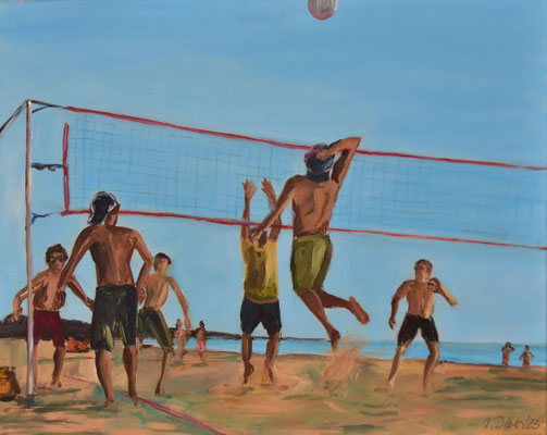  Volleyball, Acryl auf 3D-Leinwand, 50 x 70 cm, 2023, verkauft