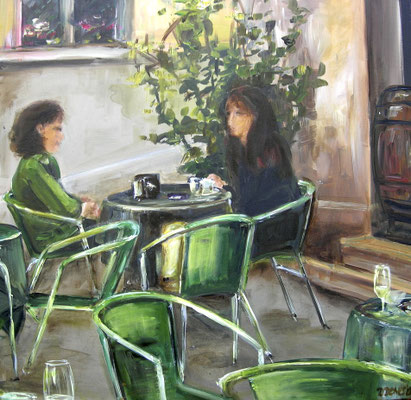 Café, Acrylmalerei, 70 x 70 cm, 2008
