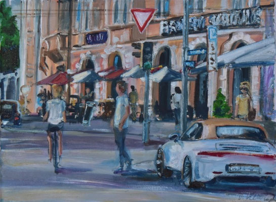 Schwabing, Öl auf Leinwand, 30 x 40 cm, 2022