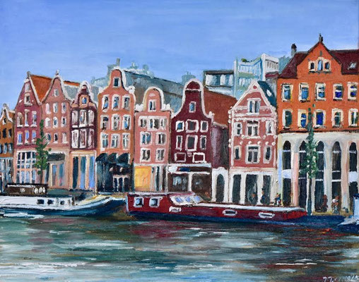 Amsterdam, Öl auf 3D-Leinwand, 30 x 40 cm, 2025