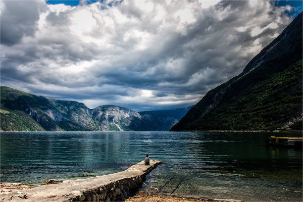 Norwegen Blick auf den Eidfjord