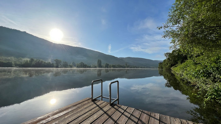 Unser Pier gleich beim Camping