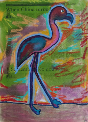 No doubt - Acrylique, pastel et encres - 30 x 40 cm  - Collection privée