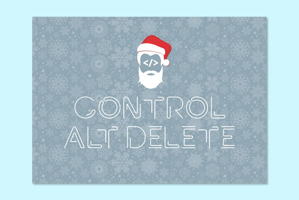 Kerstkaart Control Alt Delete