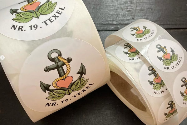 Stickers op rol gemaakt voor Nr. 19