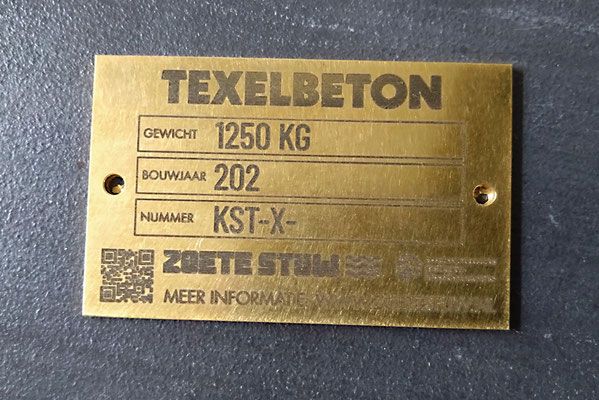 Messing plaatjes Texel Beton