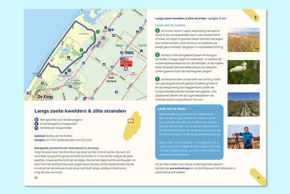 Binnenwerk voorbeeld Eilandroutes boekje VVV Texel