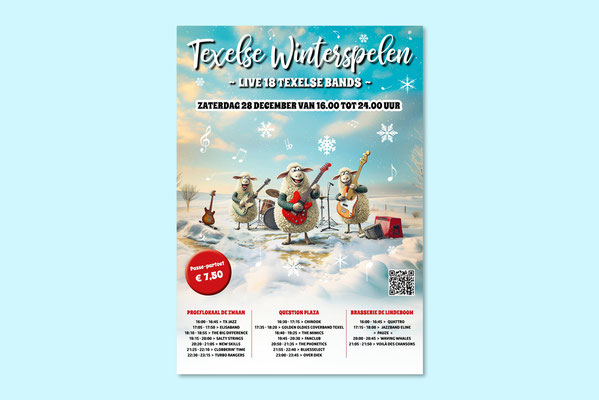 Basis image schapenband gemaakt met AI, uitgewerkt met Indesign