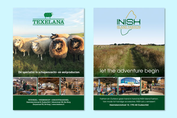 Advertenties Texelana en Inish Island Fashion