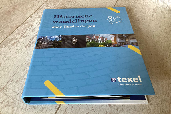 Vormgeving gedaan voor het Historische Wandelingen mapje VVV Texel