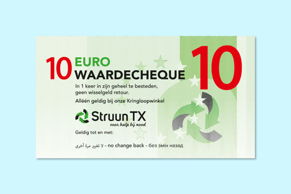 Kringloopwinkel Struun TX waardecheque