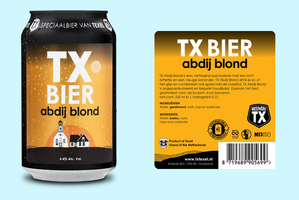 Etiketten Abdij Blond gemaakt voor Brouwerij Stokerij TX